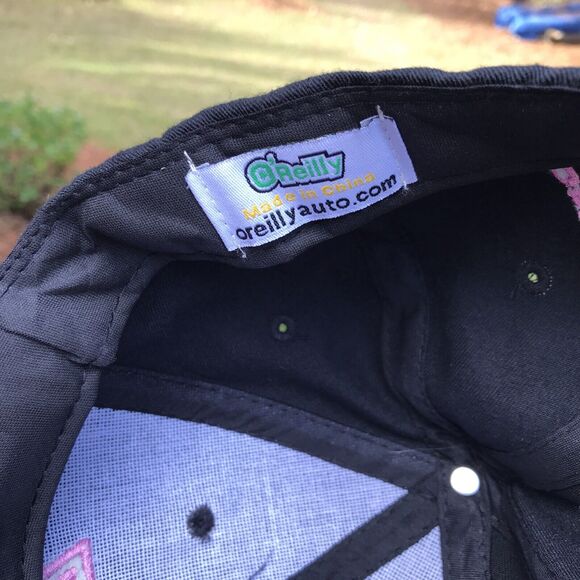 O'REILLY AUTO PARTS - PINK ON BLACK - ONE SIZE ADJUSTABLE BALL CAP HAT - Picture 6 of 6